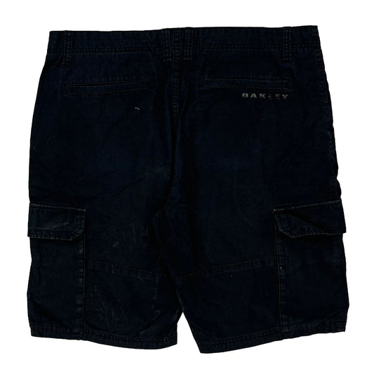 Oakley Cargo Shorts - 33W 11L Black Cotton