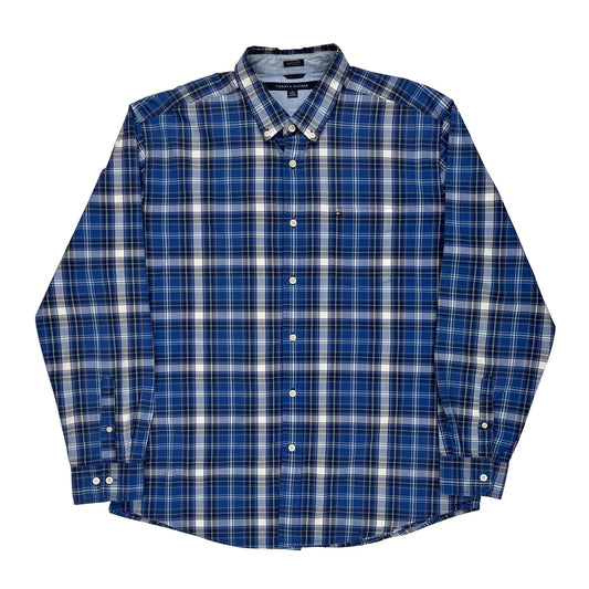 Tommy Hilfiger Checked Shirt - XL Blue Cotton