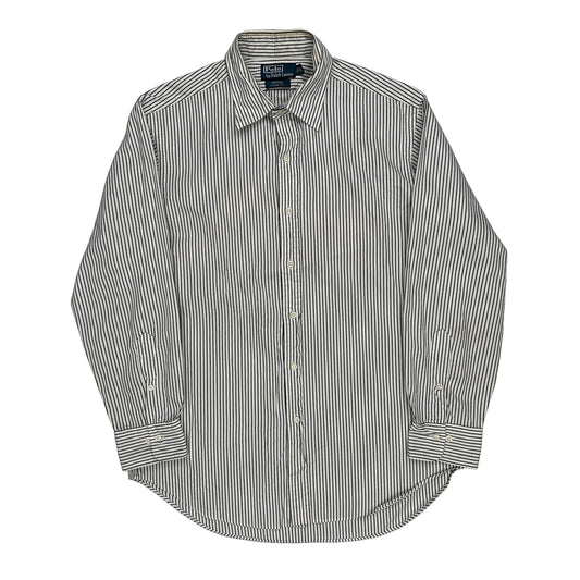 Polo By Ralph Lauren Striped Shirt - Medium Black & White Cotton