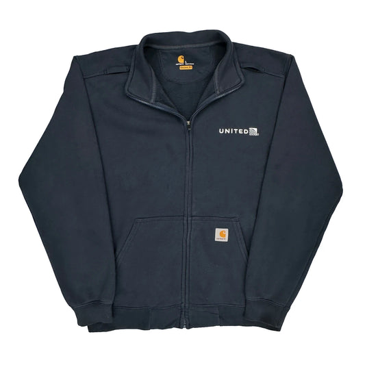 Carhartt Zip Up - Large Navy Cotton