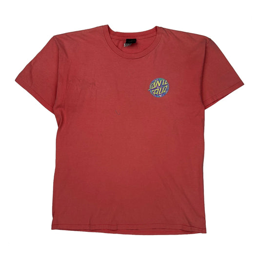 Santa Cruz Graphic T-Shirt - Large Red Cotton