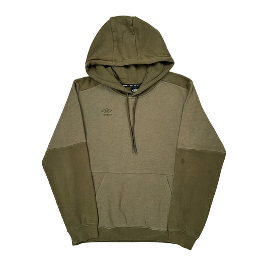 Panelled Umbro Colour Block Hoodie - XL Green Cotton
