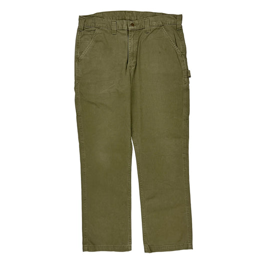 Carhartt Carpenter Trousers - 36W 32L Green Cotton