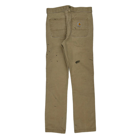 Carhartt Double Knee Cargo Trousers - 30W 31L Beige Cotton