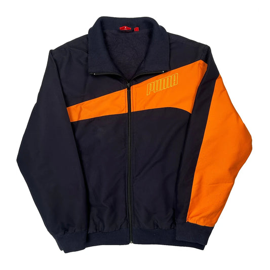 Vintage Puma Track Jacket - XL Orange Polyester