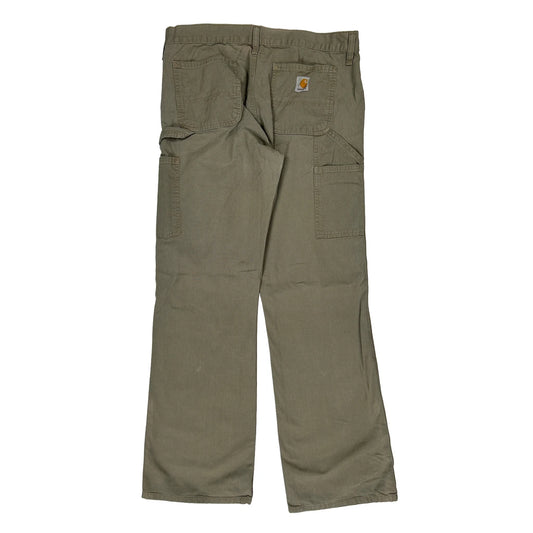 Carhartt Carpenter Trousers - 34W 32L Khaki Cotton