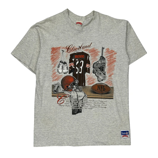 Cleveland Browns Nutmeg Single Stitch T-Shirt - XL Grey Cotton