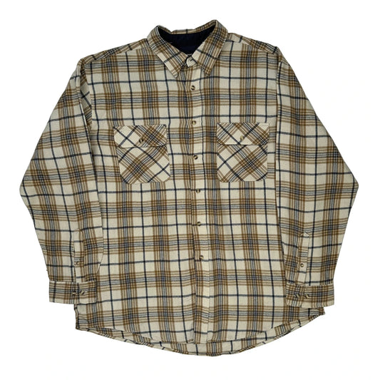 David Taylor Flannel Shirt - Large Brown Cotton