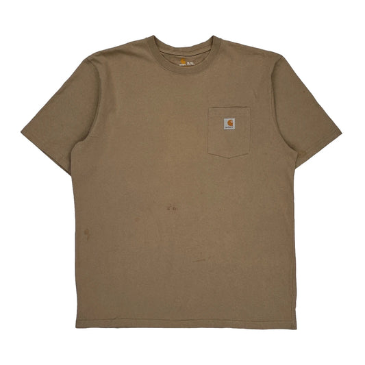 Original Fit Carhartt Tall T-Shirt - XL Brown Cotton