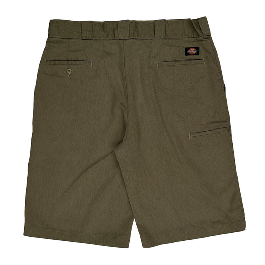 Dickies Baggy Cargo Shorts - 36W 10L Khaki Cotton Blend