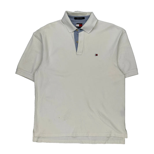 Tommy Hilfiger Polo Shirt - XL White Cotton