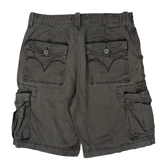 Levis Cargo Shorts - 34W 11L Grey Cotton