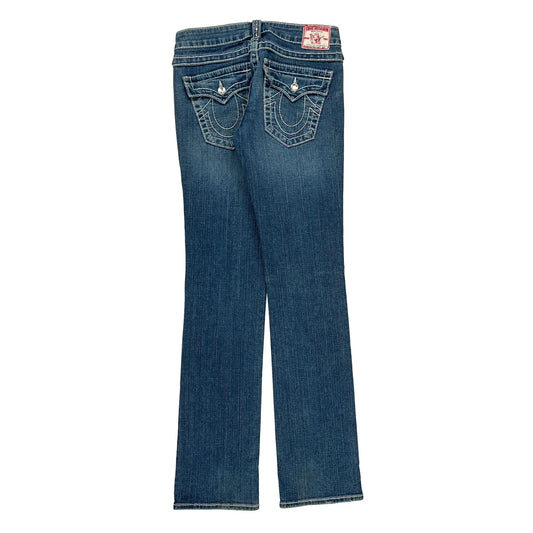 Made In USa True Religion Boot Cut Jeans - 32W UK 10 Blue Cotton