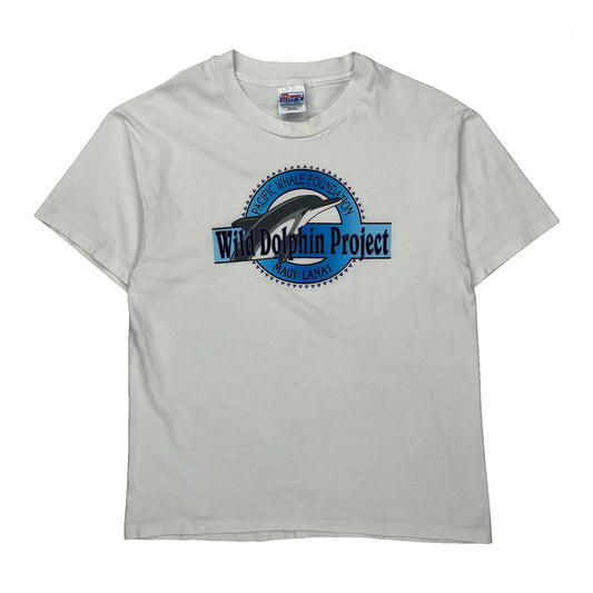 Wild Dolphin Project Hanes Graphic T-Shirt - Large White Cotton