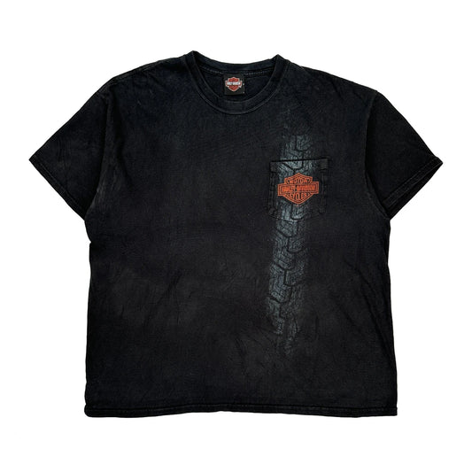 Harley Davidson Graphic T-Shirt - Large Black Cotton