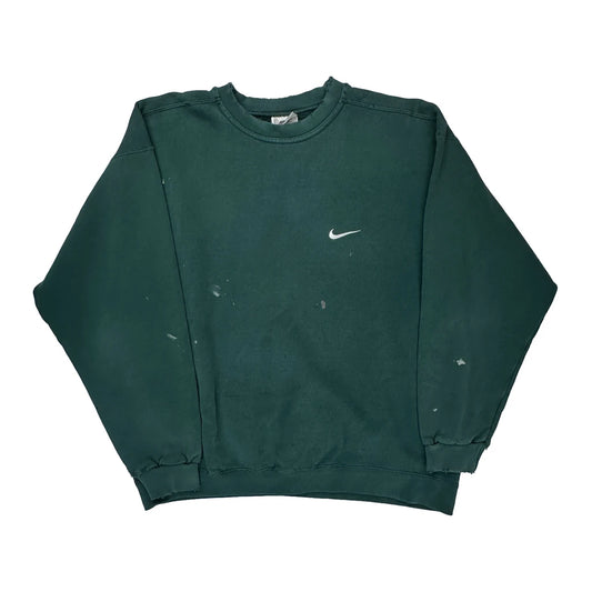 Nike Sweatshirt - Large Green Cotton