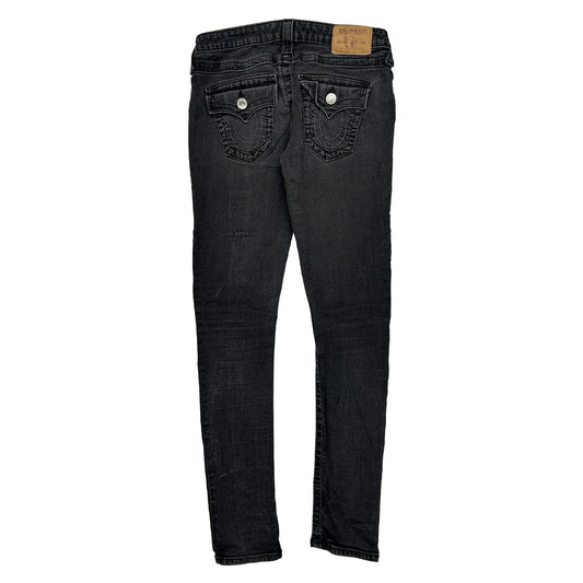 True Religion Skinny Jeans - 28W UK 6 Black Cotton Blend