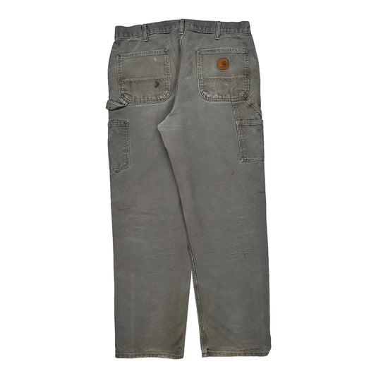 Carhartt Double Knee Carpenter Trousers - 36W 34L Grey Cotton