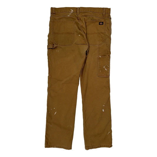 Dickies Carpenter Trousers - 32W 30L Brown Cotton