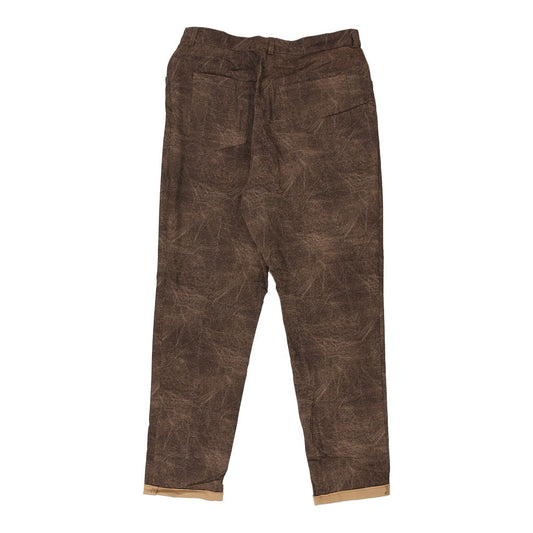 Vintage Come On Trousers - 29W UK 12 Brown Polyester