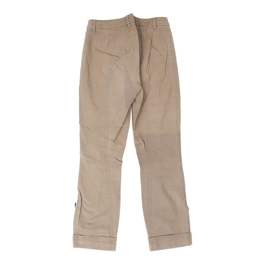 Vintage Stef In Time Trousers - 28W UK 8 Beige Cotton