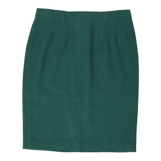 Vintage Furbizia Mini Skirt - 27W UK 8 Green Wool Blend