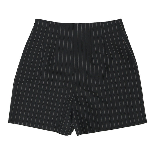 Vintage Unbranded Pinstripe Skirt - 26W UK 6 Black Cotton