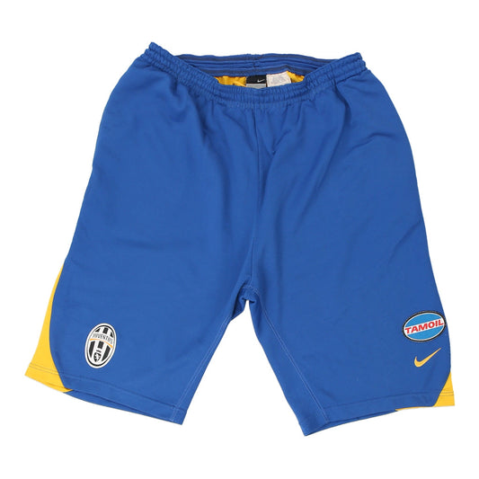 Vintage Juventus Nike Football Sport Shorts - Large Blue Polyester