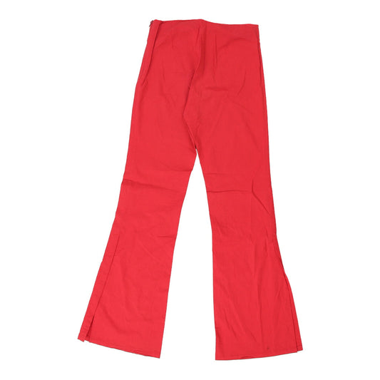 Vintage Hotshot Trousers - 27W UK 8 Red Cotton Blend