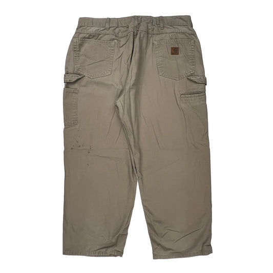 Carhartt Carpenter Trousers - 36W 27L Khaki Cotton