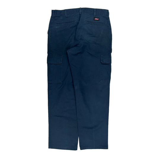 Dickies Cargo Trousers - 32W 31L Blue Cotton