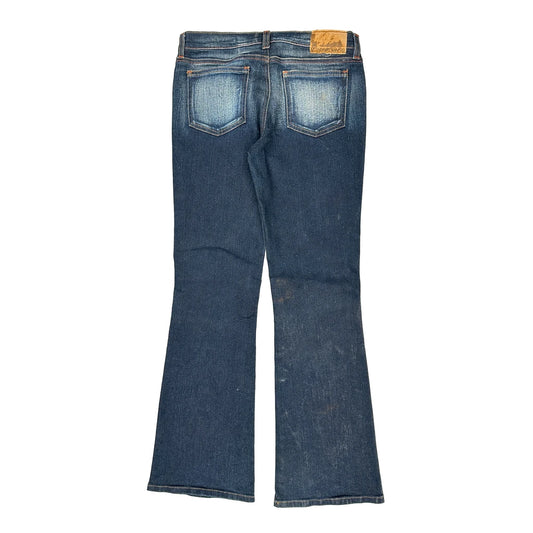 Dkny Flared Jeans - 30W UK 8 Blue Cotton