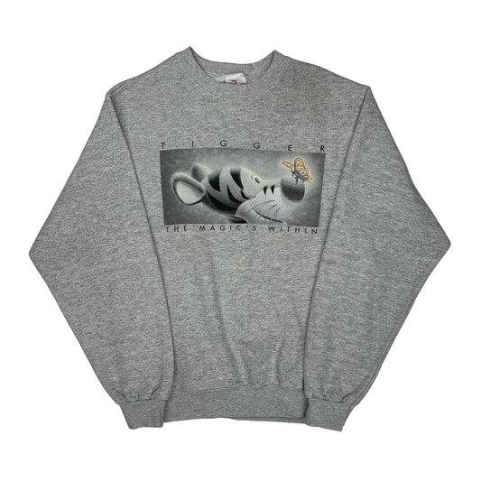 The Magic'S Within Disney Cartoon Sweatshirt - Small Grey Polyester
