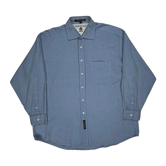 Vintage Tommy Hilfiger Shirt - XL Blue Cotton