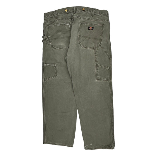 Dickies Carpenter Trousers - 36W 30L Green Cotton