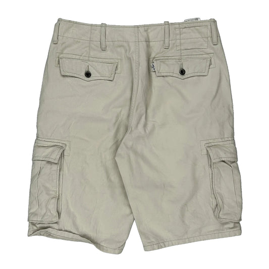 Levis Cargo Shorts - 32W 10L Beige Cotton