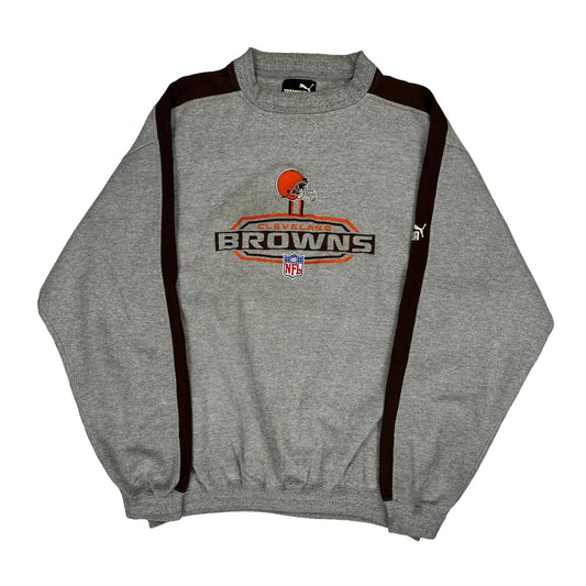 Cleveland Browns Puma Nfl Sweatshirt - XL Brown Cotton