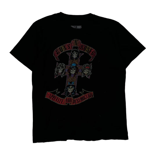 Guns N Roses Guns N Roses Band T-Shirt - Large Black Cotton