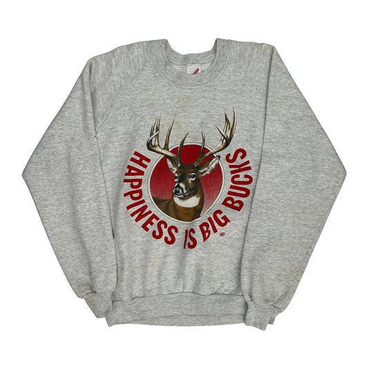 Made In USA Jerzees Graphic Sweatshirt - XL Grey Cotton