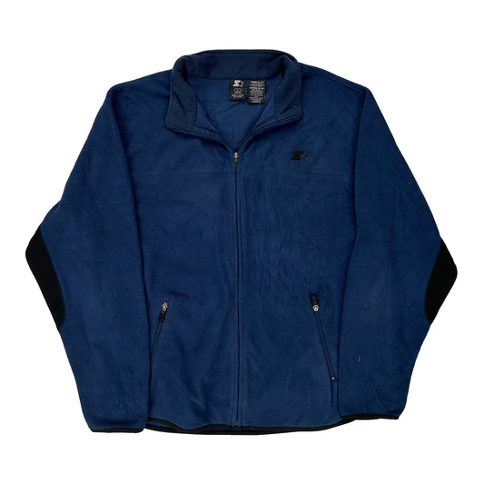 Starter Fleece Jacket - Large Black Polyester