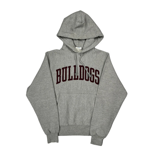 Reverse Weave Bulldogs Champion College Hoodie - Small Grey Cotton