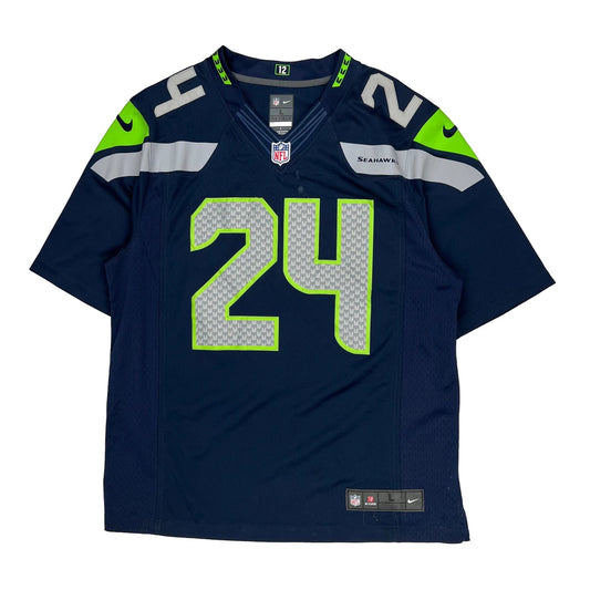 Seattle Seahawks Nike Nfl Jersey - Large Navy Polyester