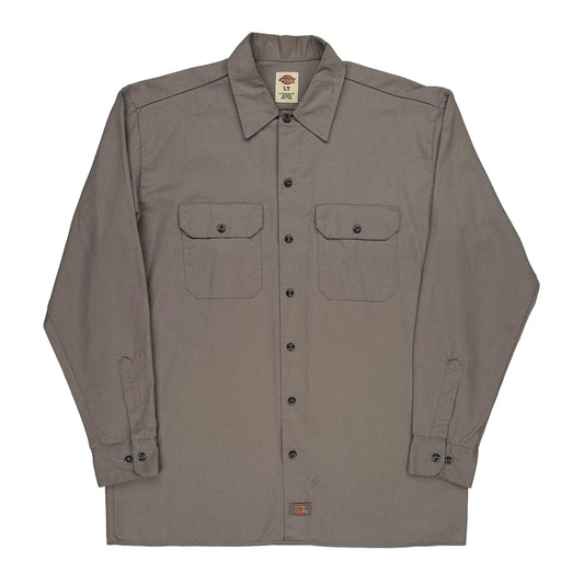 Dickies Shirt - Large Grey Polyester Blend