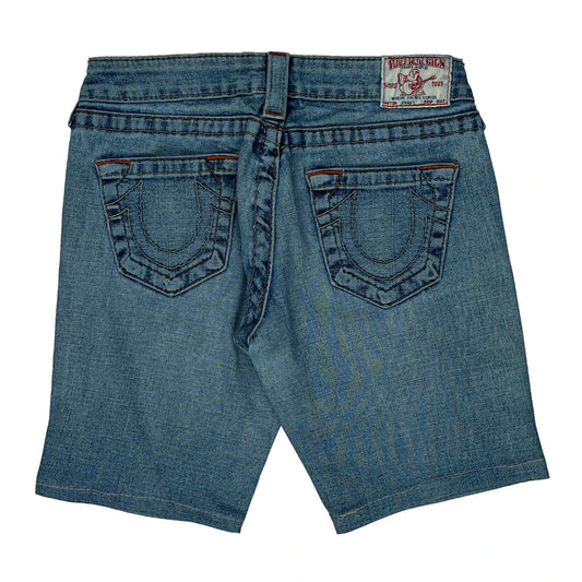 True Religion Denim Shorts - 26W UK 4 Blue Denim