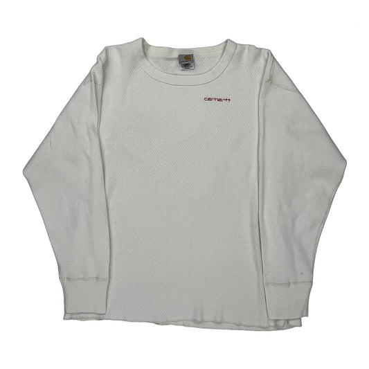 Carhartt Long Sleeve T-Shirt - XL White Cotton