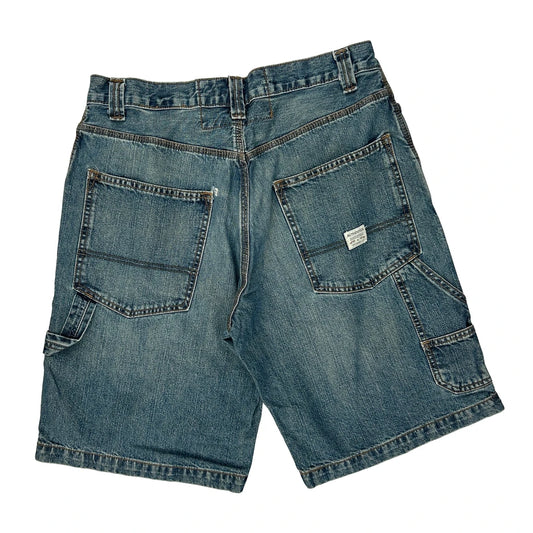 Authentic Collection Double Knee Carpenter Shorts - 30W 10L Blue Denim