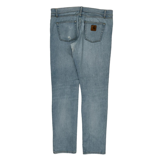 Carhartt Slim Fit Jeans - 35W UK 14 Light Wash Cotton Blend
