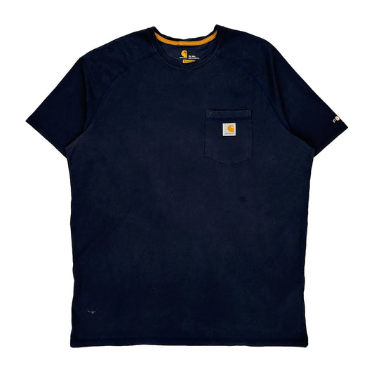 Carhartt Tall T-Shirt - XL Navy Cotton Blend