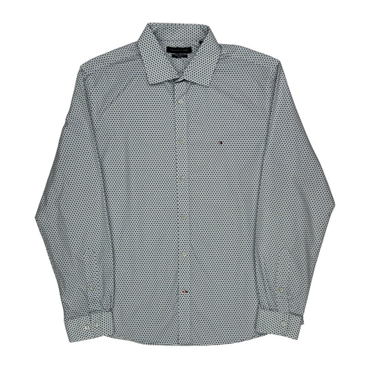 Vintage Tommy Hilfiger Slim Fit Shirt - Large White Cotton