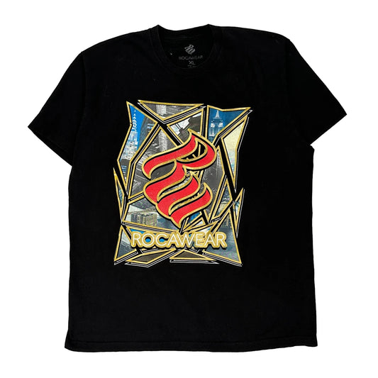 Rocawear Graphic T-Shirt - XL Black Cotton